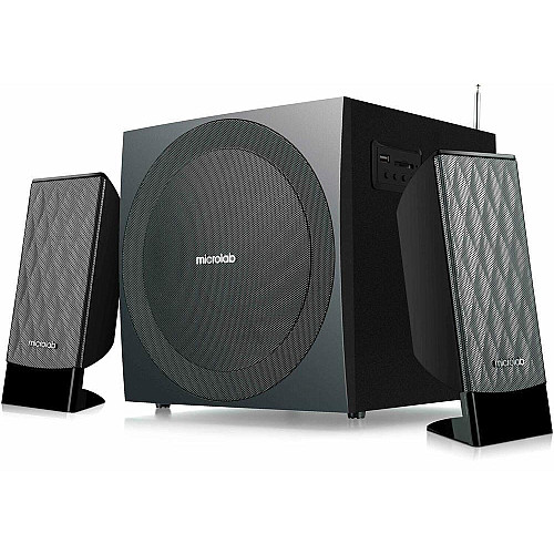 Акустична система MICROLAB M-300U 2.1, 38W, mini-jack/USB/SD/FM, чорний
