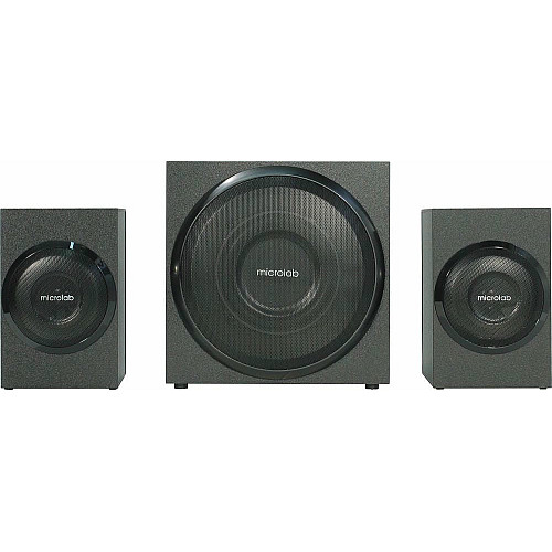 Акустична система MICROLAB M-110 2.1, 10W, mini-jack, чорний