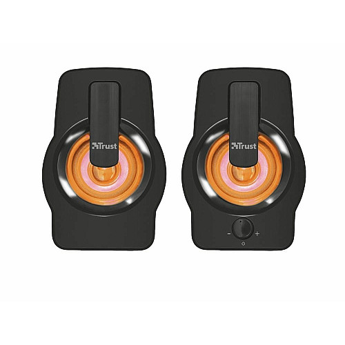 Акустическая система Trust Gemi 2.0, USB/AUX, RGB, черный