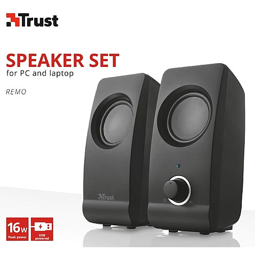 Акустична система Trust Remo 2.0, USB/AUX, чорний
