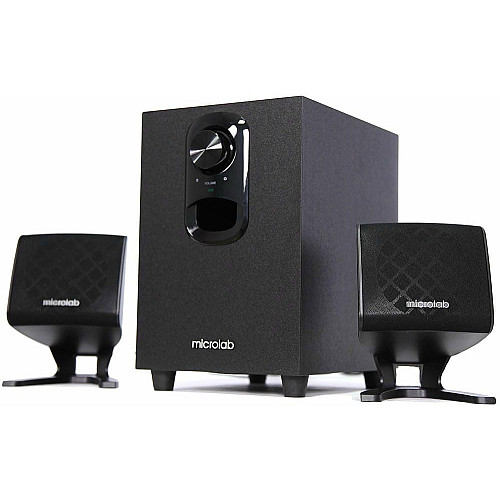 Акустична система MICROLAB M-108 2.1, 11W, mini-jack, чорний