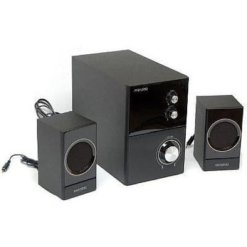 Акустическая система MICROLAB M-223 2.1, 17W, mini-jack, черный