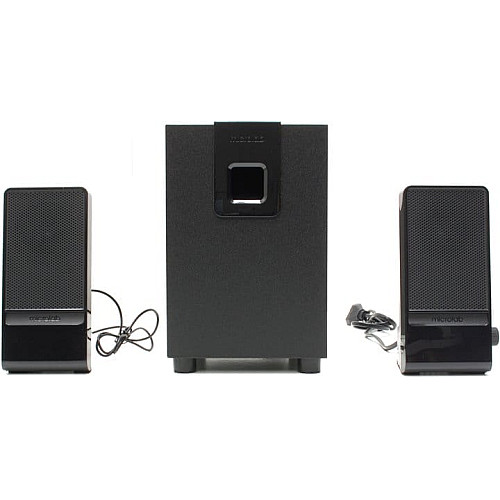 Акустическая система MICROLAB M-100 2.1, 10W, mini-jack, черный