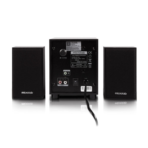 Акустична система MICROLAB M-105 2.1, 10W, mini-jack, чорний