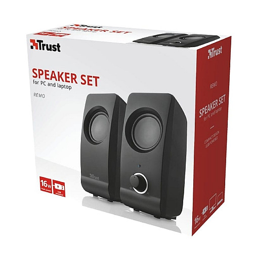 Акустична система Trust Remo 2.0, USB/AUX, чорний
