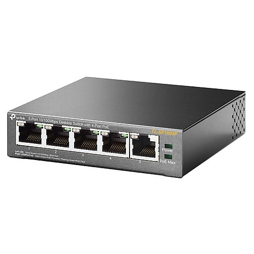 Коммутатор TP-LINK TL-SF1005P 5xFE (4xPoE), 56Вт, Неуправляемый