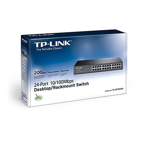 Комутатор TP-LINK TL-SF1024D 24xFE, Некерований