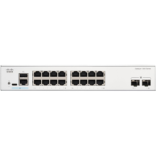 Комутатор Cisco Catalyst 1300 16xGE, 2x1G SFP