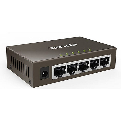Комутатор TENDA TEG1005D 5xGE, Desktop метал, Некерований