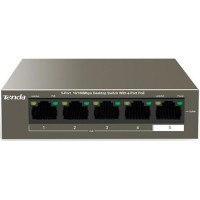 Комутатор TENDA TEF1105P-4-63W 4xFE PoE, 1xFE Uplink