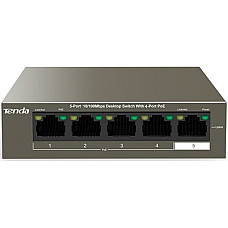 Комутатор TENDA TEF1105P-4-63W 4xFE PoE, 1xFE Uplink