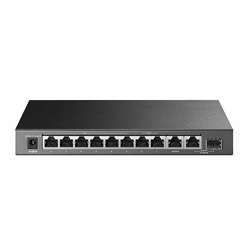 Коммутатор TP-LINK TL-SG1210PP 10xGE (PoE), 1xSFP, 123Вт, Неуправляемый