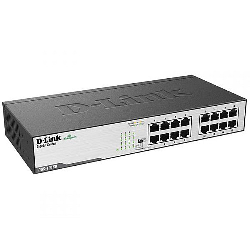 Комутатор D-Link DGS-1016D 16xGE, Некерований
