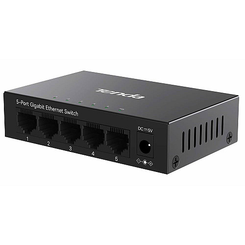 Коммутатор TENDA TEG1005M 5xGE, Неуправляемый