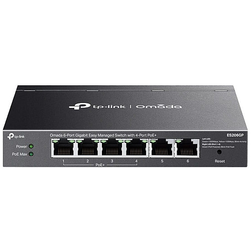Комутатор TP-LINK ES206GP  6xGE (4xPoE), 65W, WebSmart