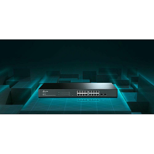 Комутатор TP-LINK TL-SG2218 16x1GE, 2xSFP, WebSmart