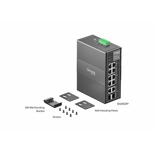 Промышленный коммутатор TP-LINK IES210GPP 8xGE (PoE), 120W, 2xGE/SFP, WebSmart