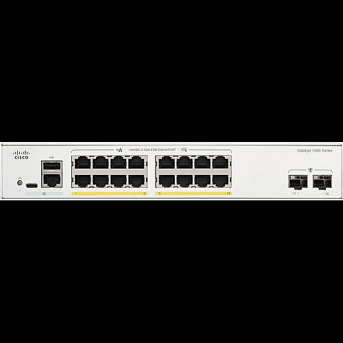 Комутатор Cisco Catalyst 1200 16xGE, PoE, 2x1G SFP