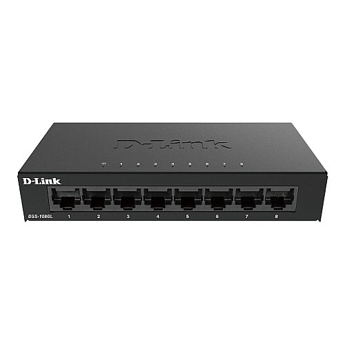 Комутатор D-Link DGS-108GL 8xGE, Некерований