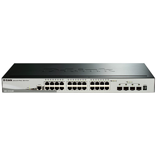 Коммутатор D-Link DGS-1510-28X 24xGE, 4xSFP+, SmartPro