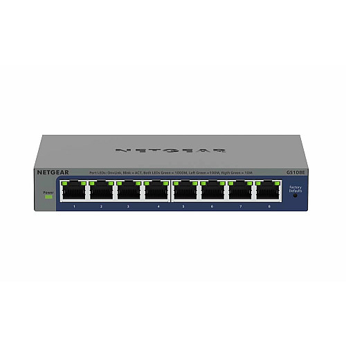 Комутатор NETGEAR GS108E 8xGE, WebSmart