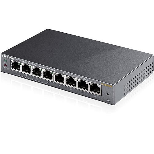 Комутатор TP-LINK TL-SG108PE 8xGE (4xPoE), 65.2Вт, WebSmart