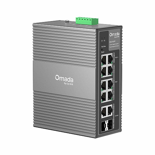 Промышленный коммутатор TP-LINK IES210GPP 8xGE (PoE), 120W, 2xGE/SFP, WebSmart