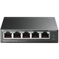 Комутатор TP-LINK TL-SF1005LP 5x1FE (4xPoE), 41Вт, Некерований