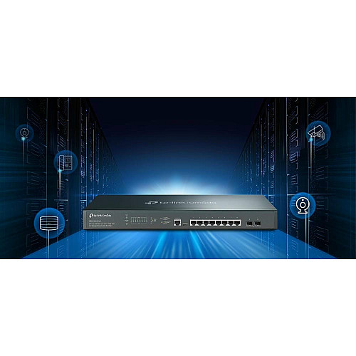 Коммутатор TP-LINK SG3210XHP-M2 8x2.5GE (8xPoE), 2x10GE SFP+, 240Вт, Управляемый L2