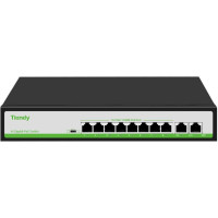 Комутатор Tiandy TC-P3S010 Spec: H/0820/AT/90, 8х10/100Mbps PoE Ports + 2х100/1000Mbps RJ45 Uplink Ports
