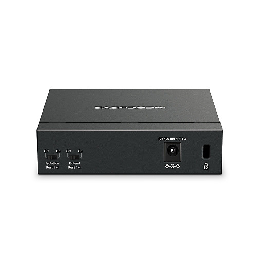 Комутатор MERCUSYS MS105GP 5xGE (4xPoE), 65Вт, Некерований