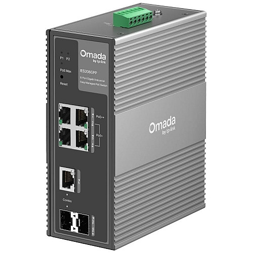 Промышленный коммутатор TP-LINK IES206GPP 4xGE (PoE), 120W, 1xGE/SFP, 1xSFP WebSmart