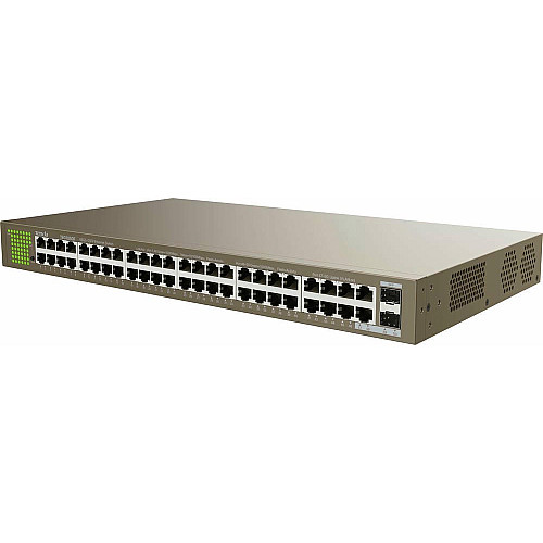 Комутатор TENDA TEG1050F 48xGE, 2xSFP Combo, Некерований
