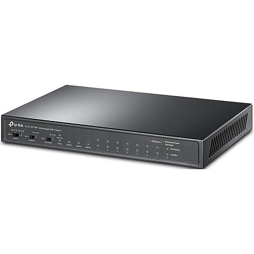 Коммутатор TP-LINK TL-SL1311MP 8x1FE (8xPoE), 2xGE, 1xSFP, 124Вт, Неуправляемый