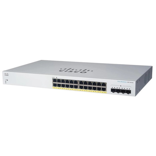 Комутатор Cisco CBS220 24хGE, PoE, 4x1G SFP, Smart