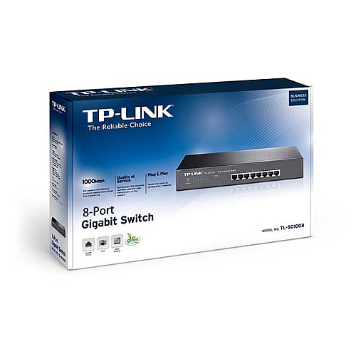 Комутатор TP-LINK TL-SG1008 8xGE, Некерований