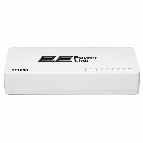 Комутатор 2E PowerLink SF108C, 8xFE, Некерований