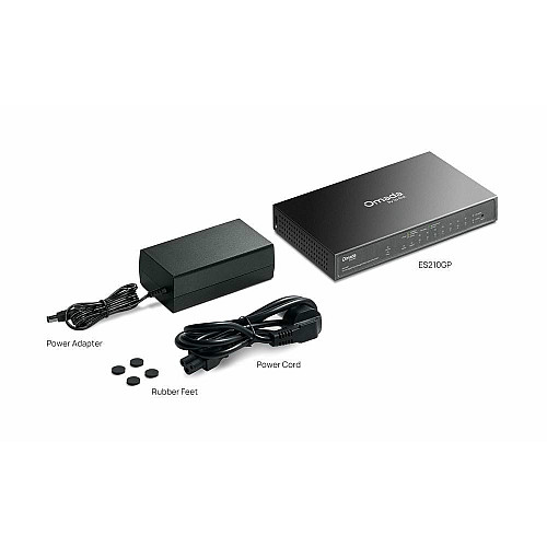 Коммутатор TP-LINK ES210GP 9xGE (8xPoE), 1xSFP/RJ45. 63W, WebSmart