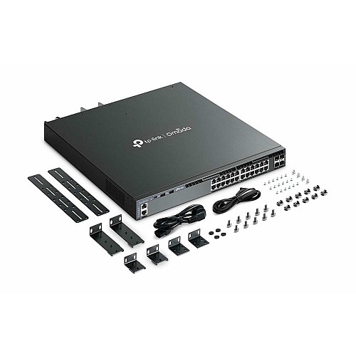 Комутатор TP-LINK SG6428XHP 24xGE (24xPoE), 4xSFP+, 720Вт, Керований L3