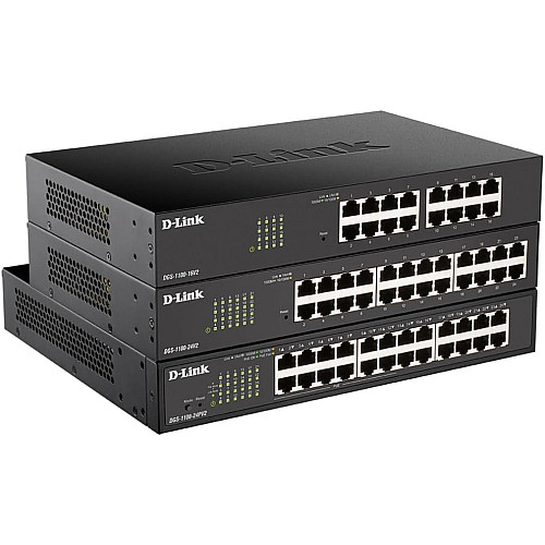 Комутатор D-Link DGS-1100-24PV2 24xGE (1-12 PoE) EasySmart