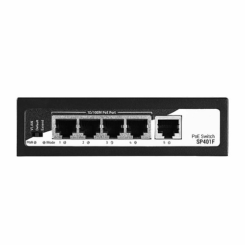 Комутатор 2E PowerLink SP401F 5xFE (4xPoE, 1xUplink), 55Вт, Некерований