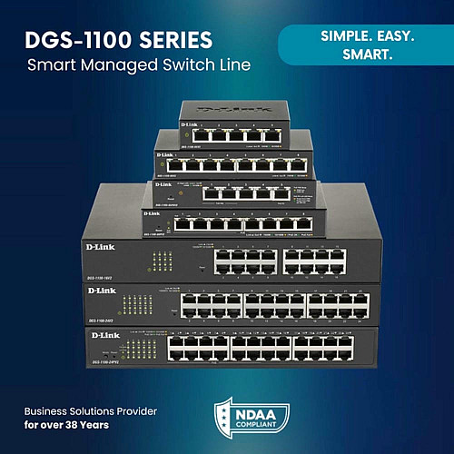 Комутатор D-Link DGS-1100-24V2 24xGE, EasySmart