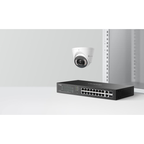 Комутатор TP-LINK ES220GP  18xGE (16xPoE), 250W, 2xSFP, WebSmart