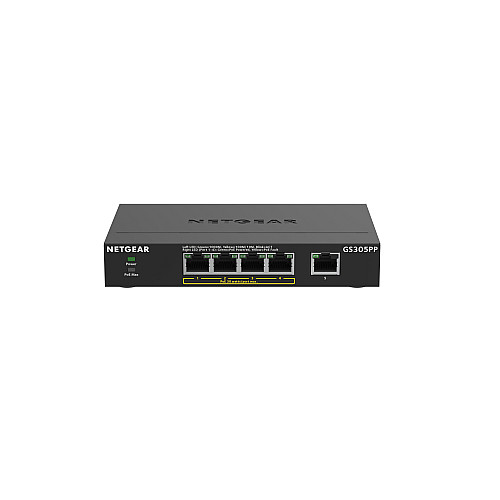 Комутатор NETGEAR GS305PP 5xGE (4xPoE), 83Вт, Некерований