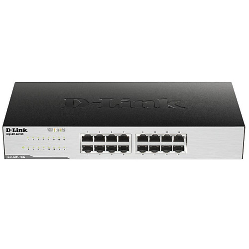 Комутатор D-Link GO-SW-16G 16xGE, Desktop, Некерований