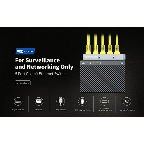 Комутатор Netis ST3105GC 5xGE, Некерований