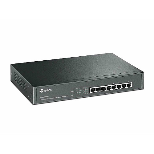 Комутатор TP-LINK TL-SG1008MP 8xGE (8xPoE), 126Вт, Некерований