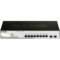 Комутатор D-Link DGS-1210-08P 8x1GE PoE, 2xSFP