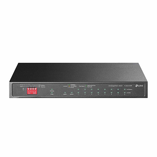 Коммутатор TP-LINK TL-SG1210PP 10xGE (PoE), 1xSFP, 123Вт, Неуправляемый