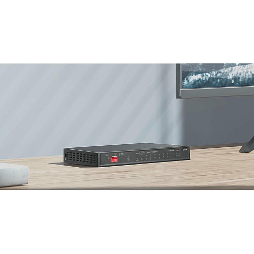 Коммутатор TP-LINK TL-SG1210PP 10xGE (PoE), 1xSFP, 123Вт, Неуправляемый